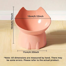 Load image into Gallery viewer, 1pc WhiskerWare Elevated Cat Bowl, Anti-Tip Plastic Raised Pet Feeding Dish with Tilted Edge, Neck Protection Kitty Food
