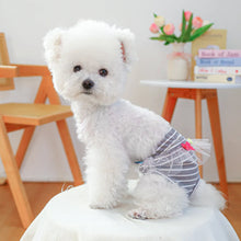 Load image into Gallery viewer, Striped Cotton Puppy Panties Set
