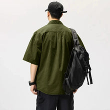 Load image into Gallery viewer, Workwear Short-Sleeved Shirt Men's New Short-Sleeved Slim Jacket Summer Men's Casual Jacket Senior Men's Student Shirt

