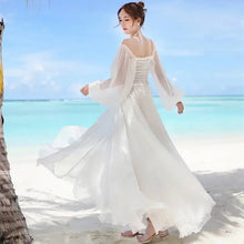 Load image into Gallery viewer, Dresses for Women Summer New Chiffon off-Shoulder Dress White Dress Vestido De Mujer
