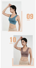 Load image into Gallery viewer, Women Breathable Sports Bra Absorb Sweat Shockproof Padded Gym Running Fitness Double Layer Seamless Yoga Sports Bras Underwear
