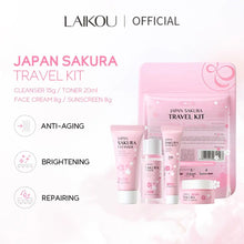 Load image into Gallery viewer, Sakura Skin Care Set facial Cleanser,Serum,Toner,Sunscreen,facial cream Beauty skin care For Women Gifts Routine Travel Kit
