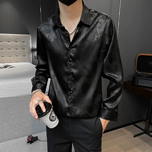 Load image into Gallery viewer, Slim Luxury Print Shirt Men
