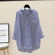 Load image into Gallery viewer, Striped Loose Office Shirt Women
