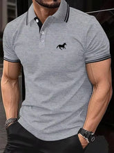 Load image into Gallery viewer, New Men's T-shirt Classic Short Sleeved Polo Shirt Summer Top Casual T-shirt Button Lapel Super Large S-3XL Casual Polo Shirt
