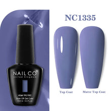 Load image into Gallery viewer, NAILCO 333 Colors Gel Nail Polish Semi Permanent Varnishes Nails Art Design Hybrid Soak Off Top Base Coat UV Gel Manicure 15ml

