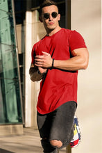 Load image into Gallery viewer, Muscle Training T-shirt Men's Summer Workout Short Sleeve T-shirt High Quality Cotton Fitness Men T-shirt Gym Solid Color Tops
