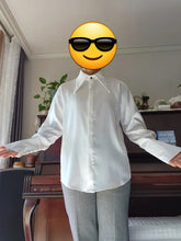 Load image into Gallery viewer, Elegant Satin Office Casual Shirt
