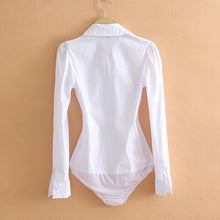 Load image into Gallery viewer, Elegant Pleated Office Bodysuit Blouse

