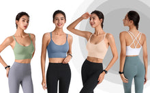 Load image into Gallery viewer, 1Pcs Women Sports Bras Seamless Criss Cross Back Sexy Padded Fitness Yoga Vest Gym Running Crop Top Breathable Beauty Bras
