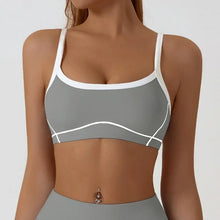 Load image into Gallery viewer, Yoga Sports Bra Color Clashing Shock Absorbing Brassiere Women Full Cup Breathable Gym Tube top Bra Yoga Workout Underwear
