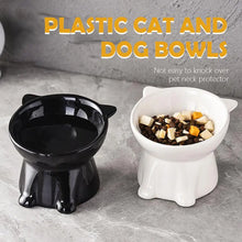 Load image into Gallery viewer, Cat Bowl Pet Accessories Ceramic Diagonal High Feet Cute Protection Cervical Spine Dog Bowl Drink Water Bowl Pet Supplies
