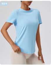 Load image into Gallery viewer, Yoga Classic T-shirt Women's Fitness Yoga Clothing Short Sleeve Round Neck Sports T-shirt
