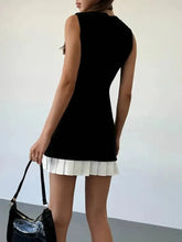 Load image into Gallery viewer, Elegant Sleeveless Pleated Mini Dress
