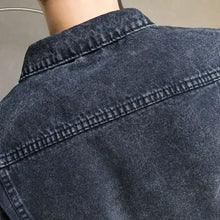 Load image into Gallery viewer, Black Y2K Denim Jacket

