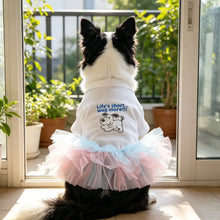 Load image into Gallery viewer, 1pc  Pet Dress Adorable Printed Design Pet Apparel Dog Cat Dress Fit for  Bichon Teddy Puppy Kitten Daily Outing Dress
