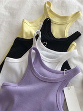Load image into Gallery viewer, 2024 Women Tank Tops Sexy Cropped Top Female Women Summer Camisole Camis Black White Sport Clothes For Women
