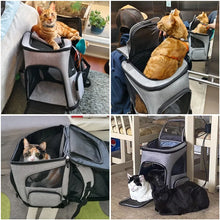 Load image into Gallery viewer, Breathable Pet Cat Carrier Backpack Foldable Pet Carrier Transport Travel Bag Expandable Large Capacity Creative for Cats Dogs
