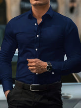 Load image into Gallery viewer, Elastic Solid Casual Business Shirt
