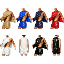 Load image into Gallery viewer, Mens Special Needs Waterproof Sweat Tracksuit Tank Tops And Sides Buttons Boxer Shorts Two Pieces Outfit Adaptive Clothing
