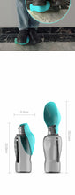 Load image into Gallery viewer, 800ml Portable Dog Water Bottle For Small Medium Big Dogs Outdoor Travel Drinking Bowl Puppy Cat Feeder Pet Labrador Accessories
