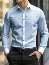 Load image into Gallery viewer, Patchwork Elastic Business Casual Shirt
