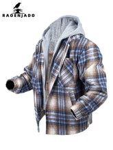 Load image into Gallery viewer, Fleece Lined Plaid Hooded Jacket
