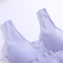 Load image into Gallery viewer, Sports Yoga Women's Bra Ribbed Shockproof Fitness Workout Bralette Sexy Elastic Backless Underwear Push-Up Bra Sportswear Tops
