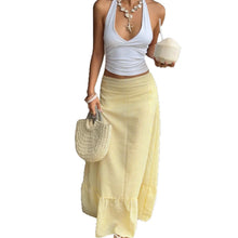 Load image into Gallery viewer, Skirt Long Women's Skirts  Female Clothing Woman Cuteore Spring Summer High-Waisted Striped Casual Vacation Style Half-Dress
