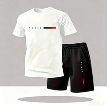 Load image into Gallery viewer, Men's Tracksuit 2 Piece O-neck Short Sleeve Shirt Shorts Set Men's Running Suit  mesh T shirts Man Clothing Summer T-shirt
