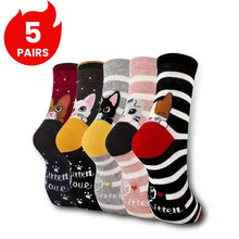 Load image into Gallery viewer, Playful Cat Crew Sock Pack
