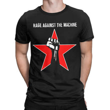 Load image into Gallery viewer, Rage Against the Machine T Shirts for Men 100% Cotton Unique T-Shirt Round Neck  Tee Shirt Short Sleeve Clothes Big Size
