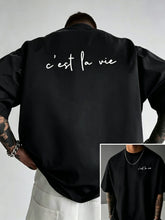 Load image into Gallery viewer, Men's T-shirt, Life is like a play, Dual-sided Pattern Men's Loose-Fitting T-shirt for Attitude in Life men clothing t shirts
