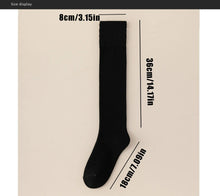 Load image into Gallery viewer, Solid Cotton Thigh High Socks
