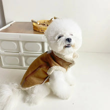 Load image into Gallery viewer, Pet Dog Jacket Autumn/Winter Thick Velvet Leather Sleeveless Vest Jacket Tank Top Integrated Coat Puppy Clothes for Small Dogs
