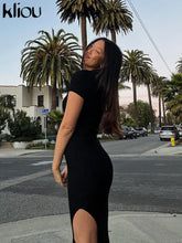 Load image into Gallery viewer, Elegant Collar Side Slit Dress
