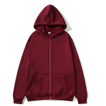 Load image into Gallery viewer, Men’s High Street Solid Zip-Up Hoodie
