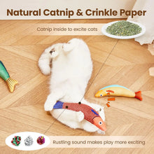 Load image into Gallery viewer, Cat Toys Fish,Teeth Grinding Catnip Toys,Soft and Durable,Kitten Toys Interactive Sounding Cat Chew Bite Plush Toys Cat Supplie
