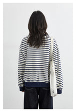 Load image into Gallery viewer, Striped Dog Print Loose Tee
