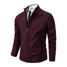 Load image into Gallery viewer, Stand Collar Fleece Zip Cardigan
