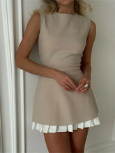 Load image into Gallery viewer, Elegant Sleeveless Pleated Mini Dress
