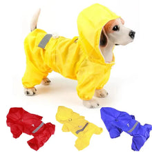 Load image into Gallery viewer, Pet Dog Raincoat Waterproof Puppy Cat Rain Coat Jacket Hooded Outdoor Rainwear Jumpsuit Clothes Small Medium Dogs Apparel
