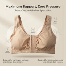 Load image into Gallery viewer, Sports Bra for Women Minimizer Support Front Closure Posture Corrector Shaper Push Up Yoga Fitness Running Padded Bralette
