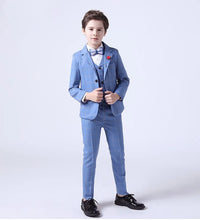 Load image into Gallery viewer, Formal Kids Plaid Tuxedo Suit

