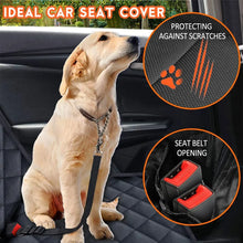 Load image into Gallery viewer, Dog Car Rear Seat Protective Cover Waterproof Dirt Resistant Pet Seat Cover Black Shoulder Strap Hammock Pet Travel Mattress
