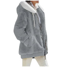 Load image into Gallery viewer, Autumn Winter Fashion Women's Coat New Casual Hooded Zipper Lady Clothes Cashmere Female Fleece Jacket Solid Color Ladies Coats
