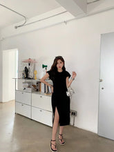 Load image into Gallery viewer, Chic Minimalist White Midi Dress

