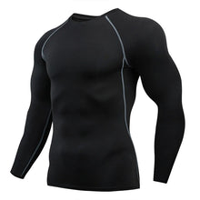 Load image into Gallery viewer, Gym Sports T-shirts for Men Long Sleeve Tights Boxing Sportswear Breathable Quick Dry Fitness Tops Male Outdoor Training Clothes
