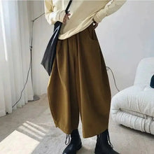 Load image into Gallery viewer, Women's Wide-Leg Pants Oversized Casual Harem Trousers with Pockets
