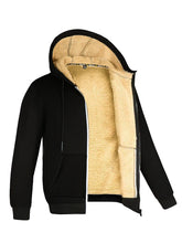 Load image into Gallery viewer, Winter Fleece Hooded Zip Jacket

